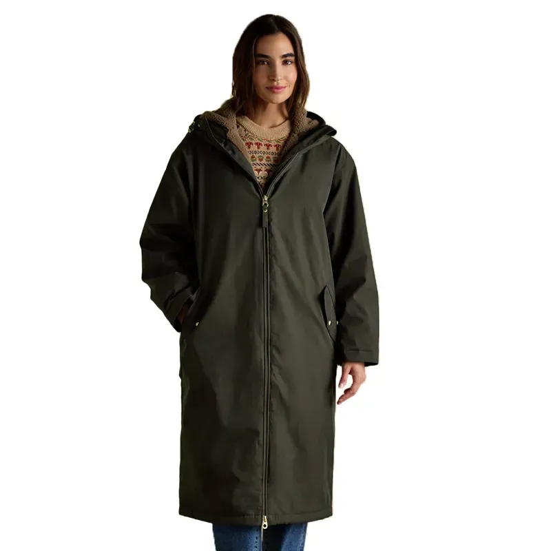 Joules Coverall Oversized Women's Waterproof Coat - Rosemary Green