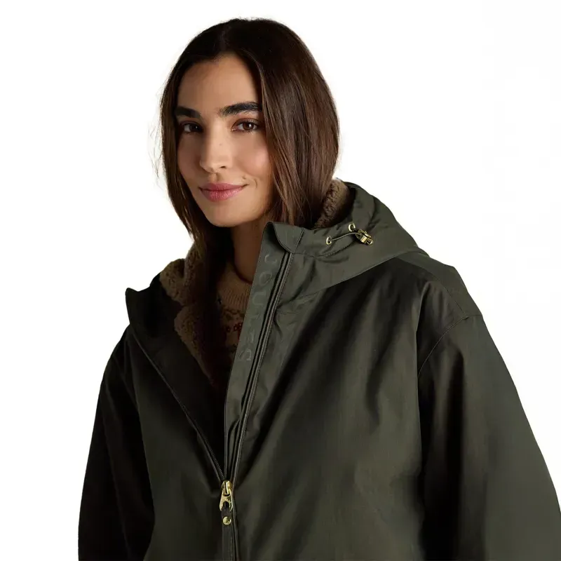Joules Coverall Oversized Women's Waterproof Coat - Rosemary Green-8