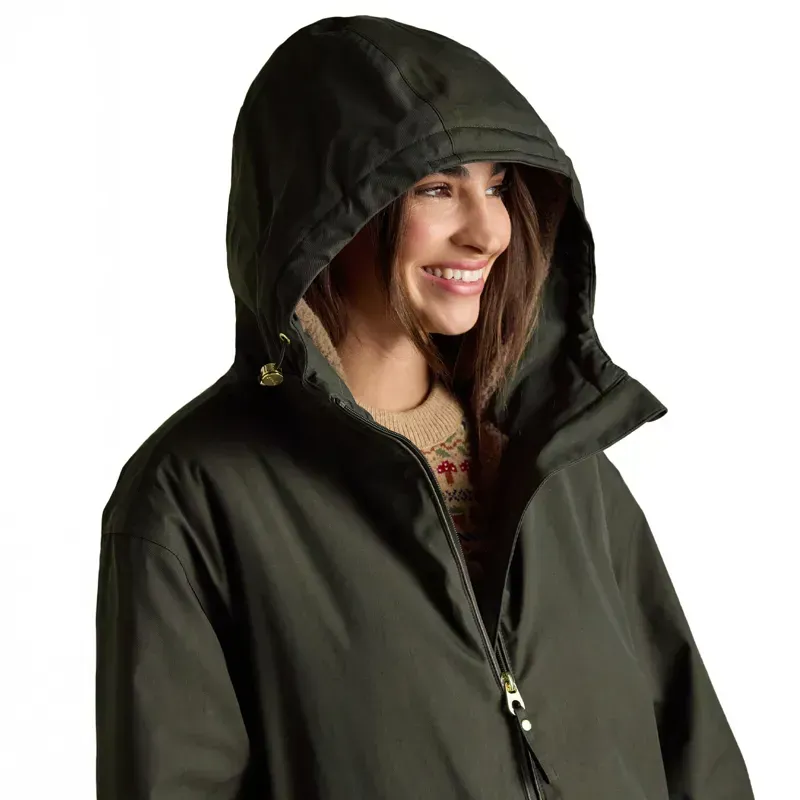 Joules Coverall Oversized Women's Waterproof Coat - Rosemary Green-9