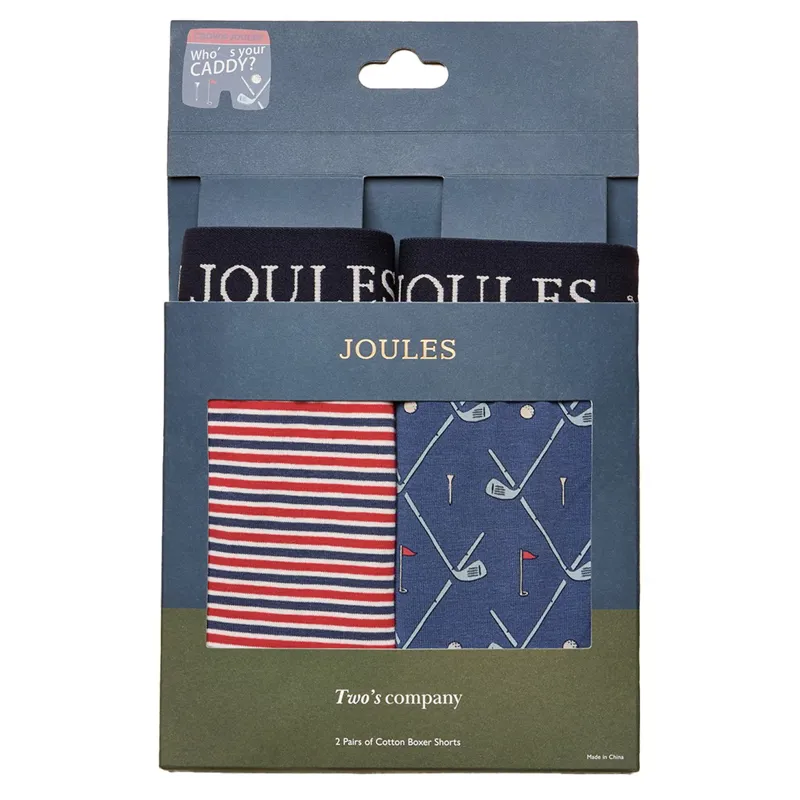 Joules Crown Joules Men's Boxer Briefs 2 Pack - Burgundy/Red-1