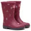 Joules Printed Junior Rain Boots - Berry Pink Horse