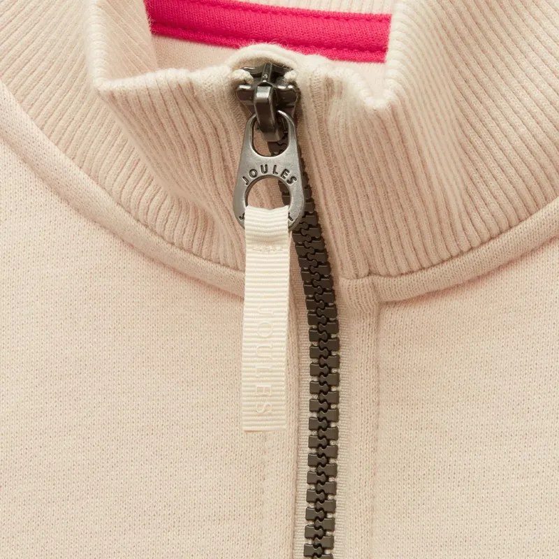 Joules Elliot Junior Girls 1/4 Zip Sweatshirt - Pink Colorblock-4