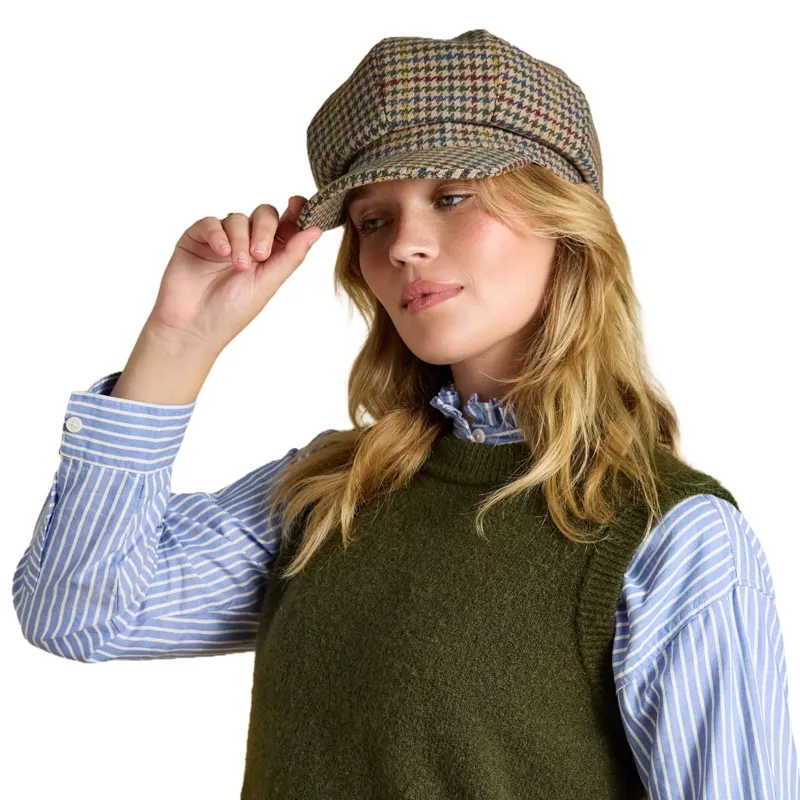 Joules Elvaston Womens Newsboy Hat - Multi Tweed-2