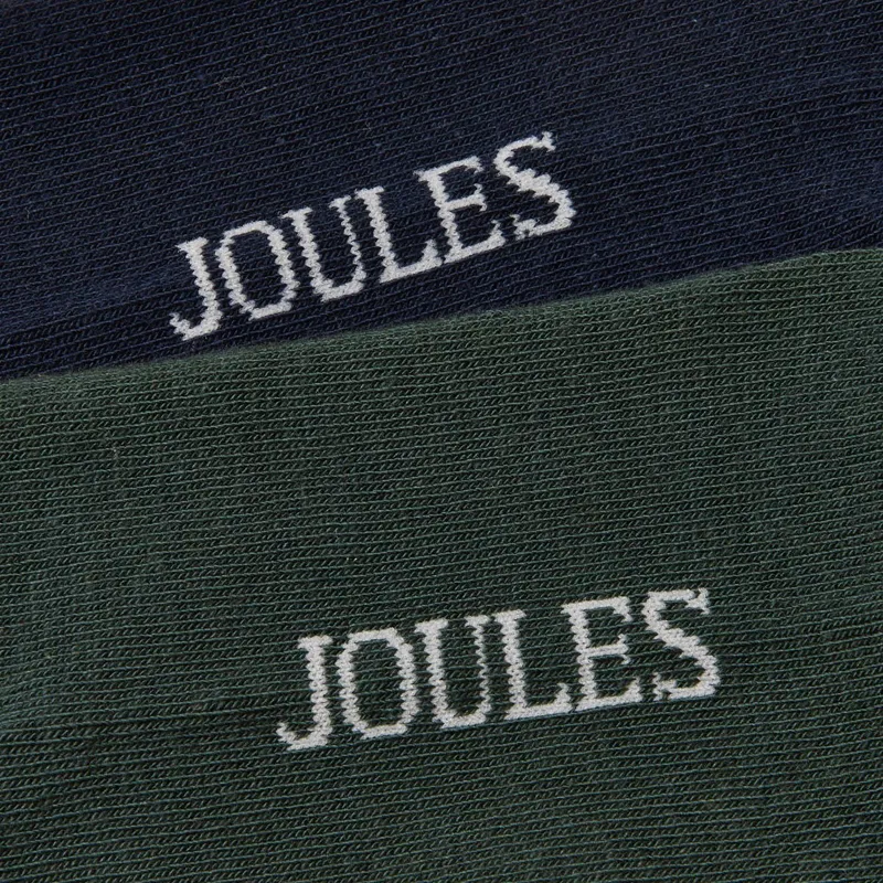 Joules Kinsbury Men's Socks 2 Pack - Green/Navy/4X4-1