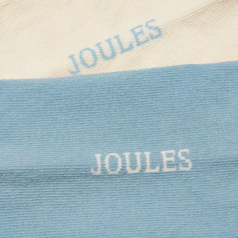 Joules Everyday Women's Socks 2 Pack - Blue/Ecru-2