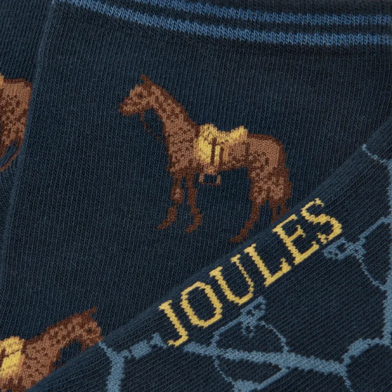 Joules Everyday Women's Socks 2 Pack - Navy Horse-2