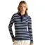 Joules Fairfield Womens Long Sleeve Polo Shirt - Navy/Cream Stripes