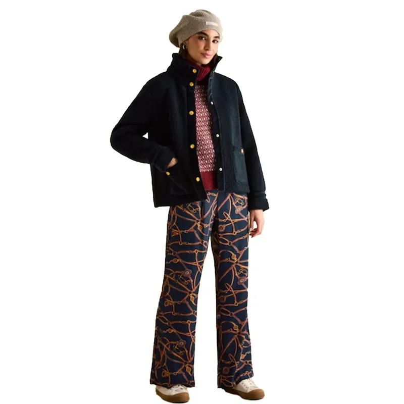 Joules Fleur Women's Fleece Jacket - Navy-6