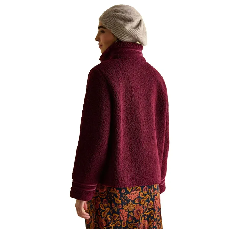 Joules Fleur Womens Fleece Jacket - Red-4