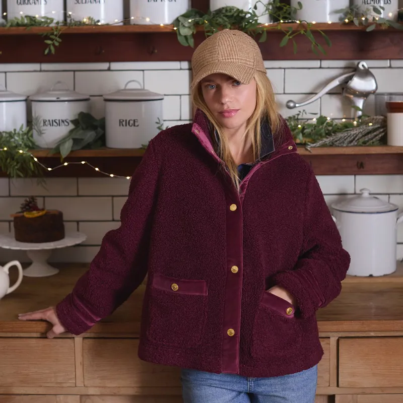 Joules Fleur Womens Fleece Jacket - Red-3