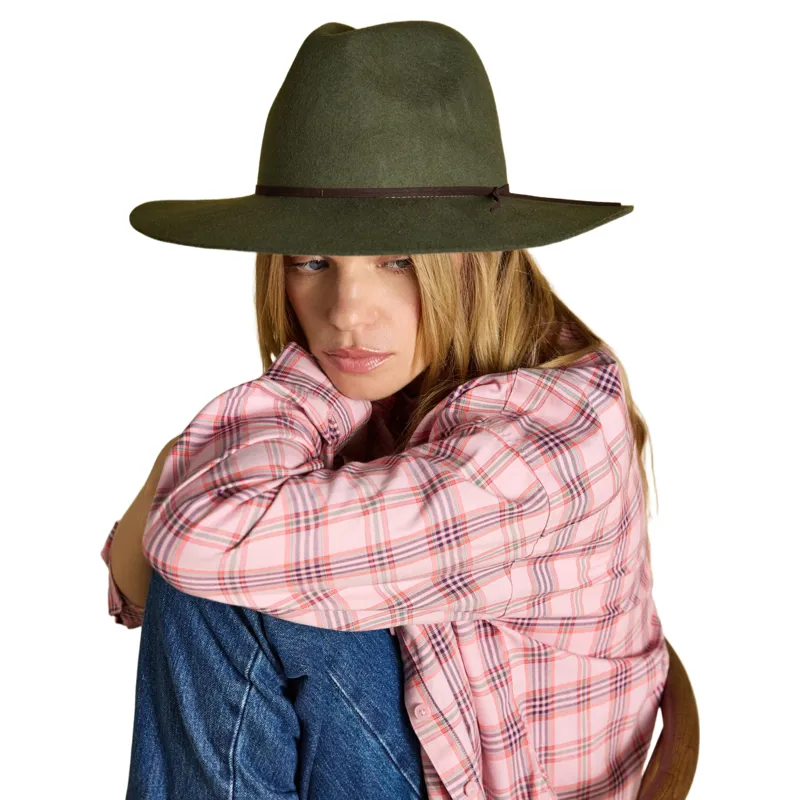Joules Grove Womens Fedora Hat - Khaki-1