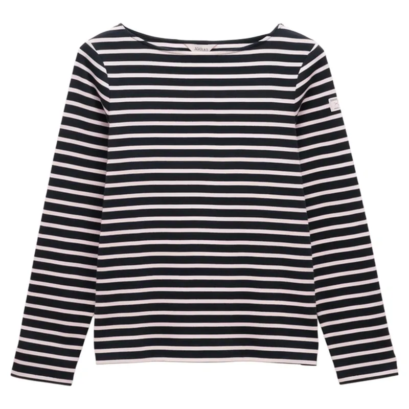 Joules Harbour Womens Long Sleeve Top - Navy/White-2