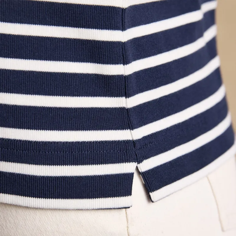 Joules Harbour Womens Long Sleeve Top - Navy/White-5