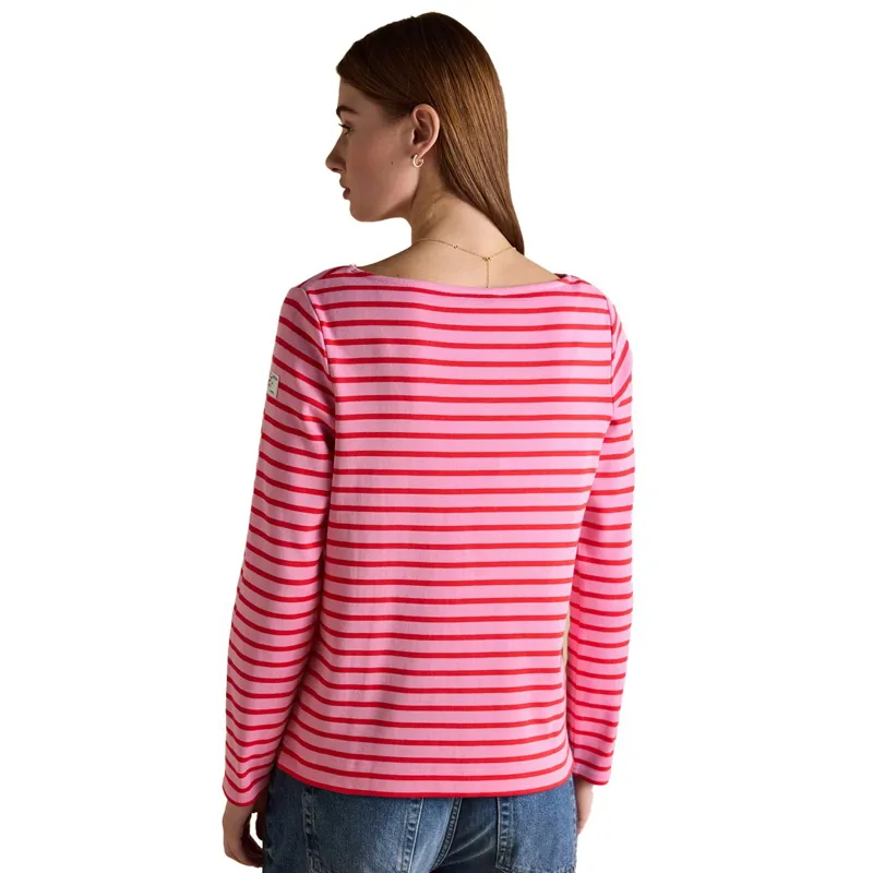 Joules Harbour Women's Long Sleeve Top - Pink/Red Stripe-2
