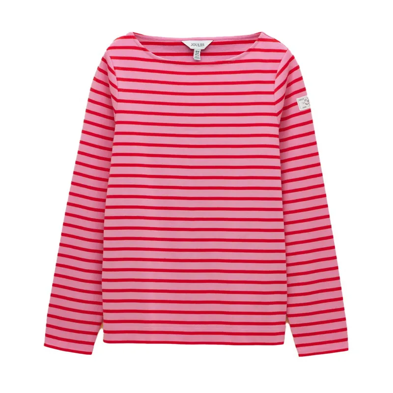 Joules Harbour Women's Long Sleeve Top - Pink/Red Stripe-3