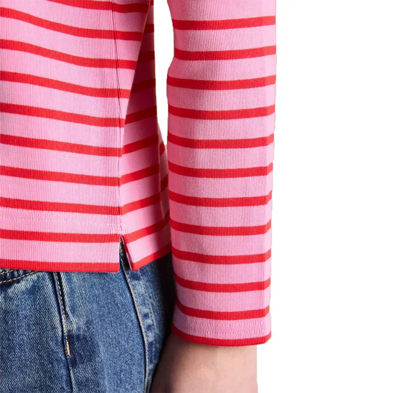 Joules Harbour Women's Long Sleeve Top - Pink/Red Stripe-6