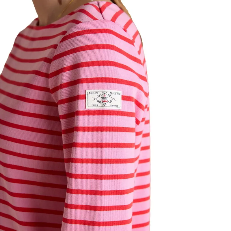 Joules Harbour Women's Long Sleeve Top - Pink/Red Stripe-7