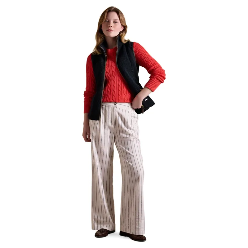 Joules Heritage Womens Borg Fleece Vest - Navy-4
