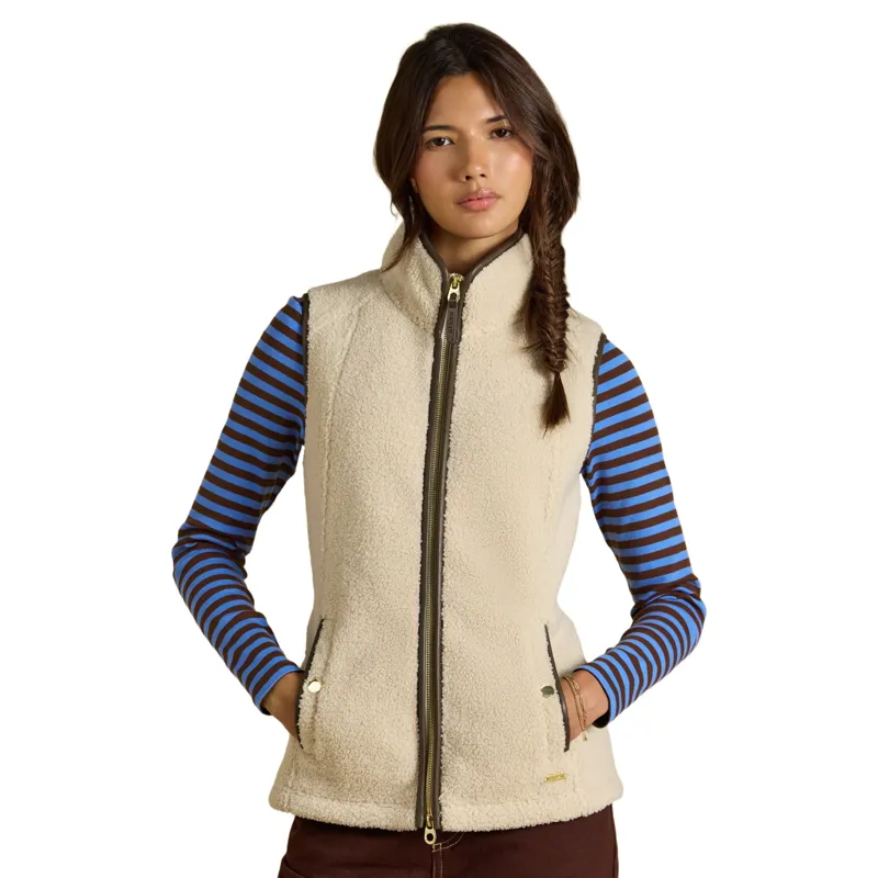 Joules Heritage Women's Borg Fleece Vest - Cream