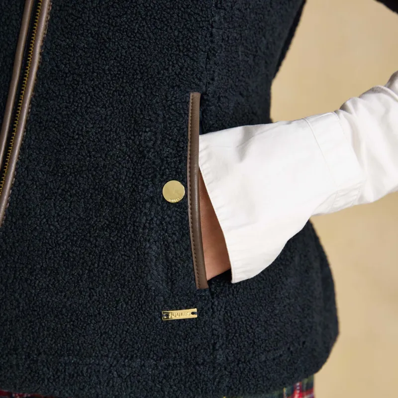 Joules Heritage Womens Borg Fleece Vest - Navy-10