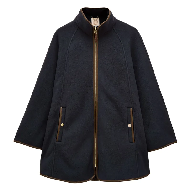 Joules Heritage Polar Fleece Womens Longline Cape - Navy-7