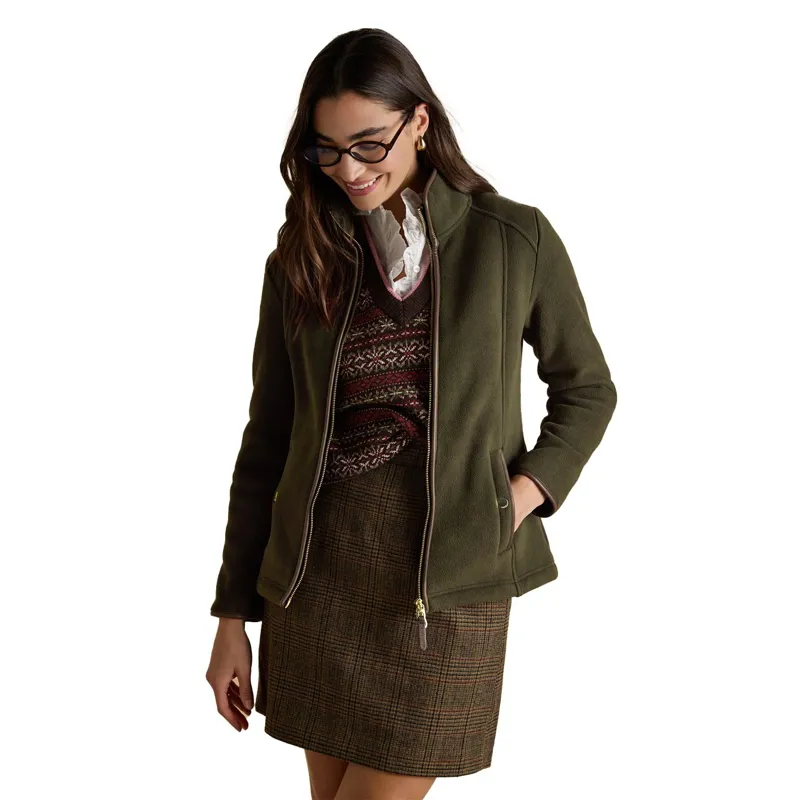Joules Heritage Women's Full Zip Long Sleeve Fleece - Green-5