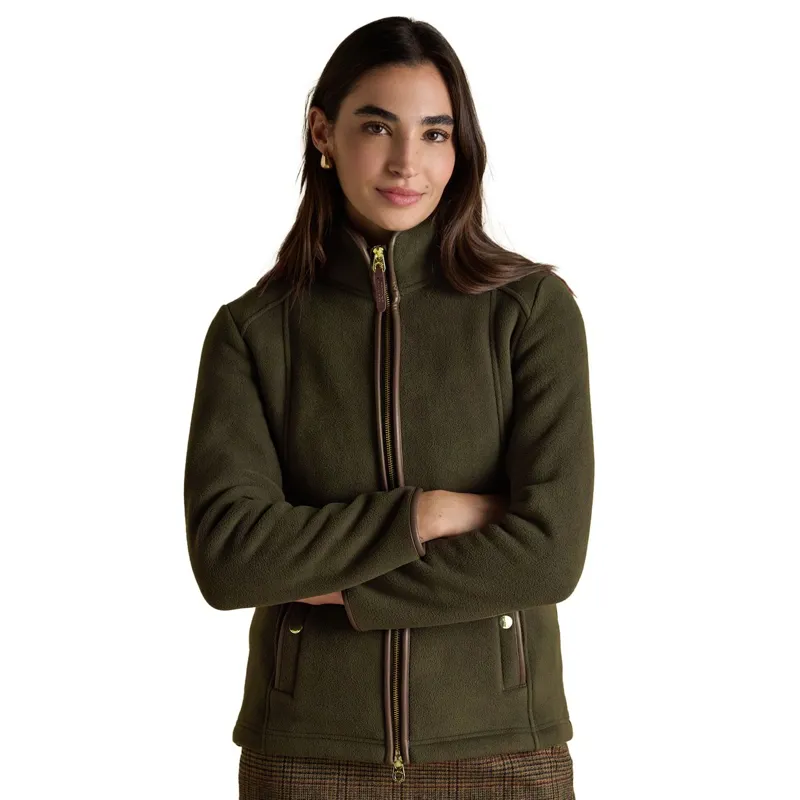 Joules Heritage Women's Full Zip Long Sleeve Fleece - Green