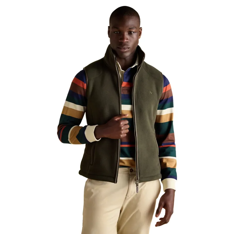 Joules Heritage Men's Fleece Vest - Khaki