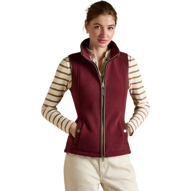 Joules Heritage Womens Fleece Vest - Port
