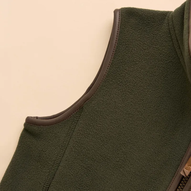 Joules Heritage Junior Fleece Vest - Dark Green-3