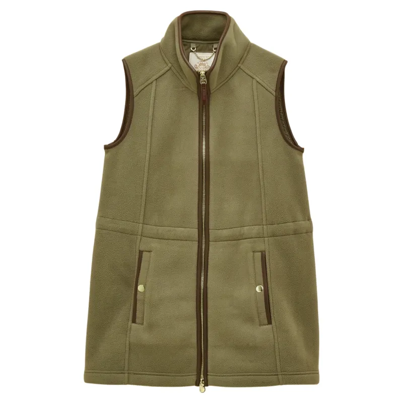 Joules Heritage Women's Longline Fleece Vest - Light Green-3