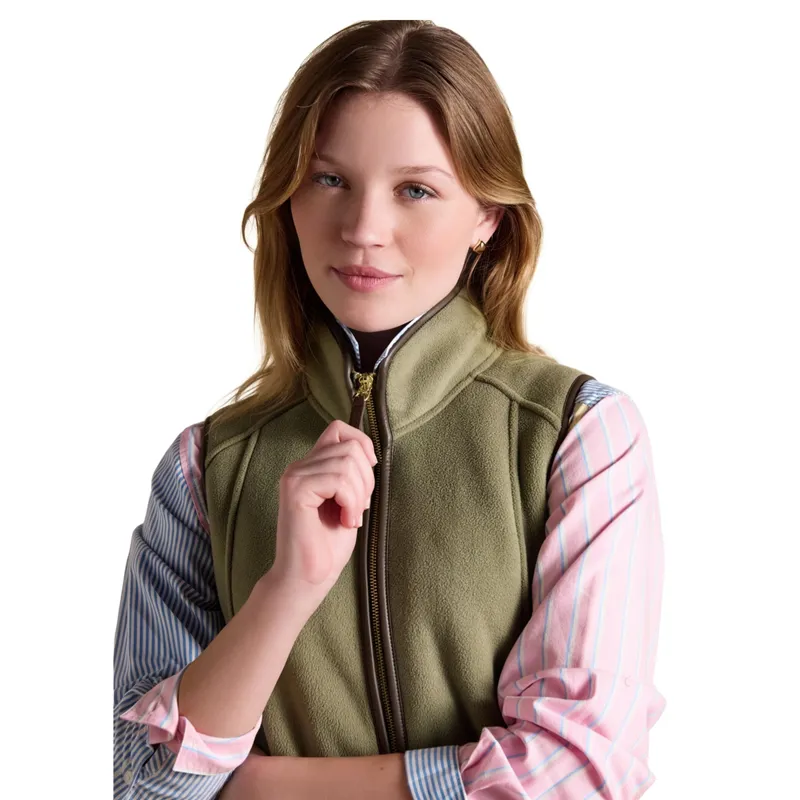 Joules Heritage Women's Longline Fleece Vest - Light Green-6