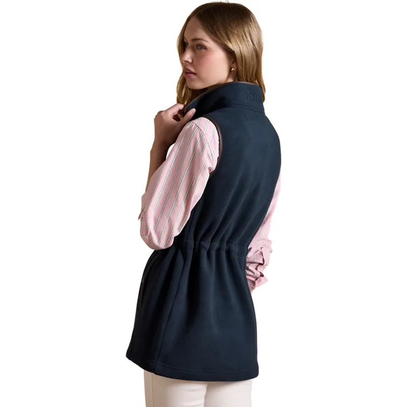 Joules Heritage Womens Longline Fleece Vest - Navy-1