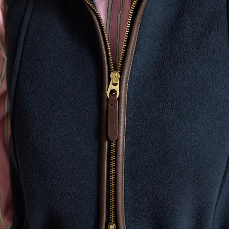 Joules Heritage Womens Longline Fleece Vest - Navy-5