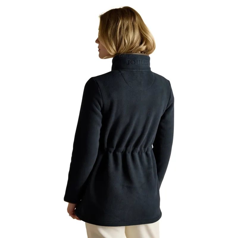 Joules Heritage Women's Longline Zip Up Polar Fleece Jacket - Navy-1