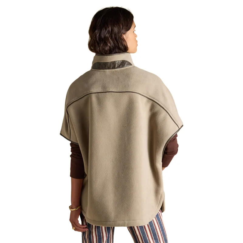 Joules Heritage Fleece Women's Short Cape - Mink Brown-1