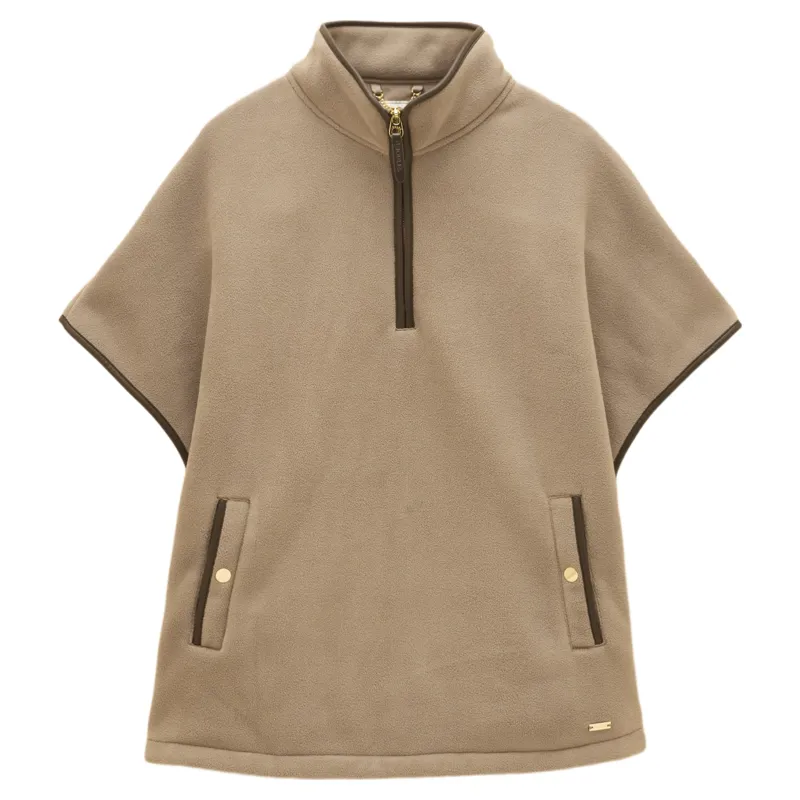 Joules Heritage Fleece Women's Short Cape - Mink Brown-2