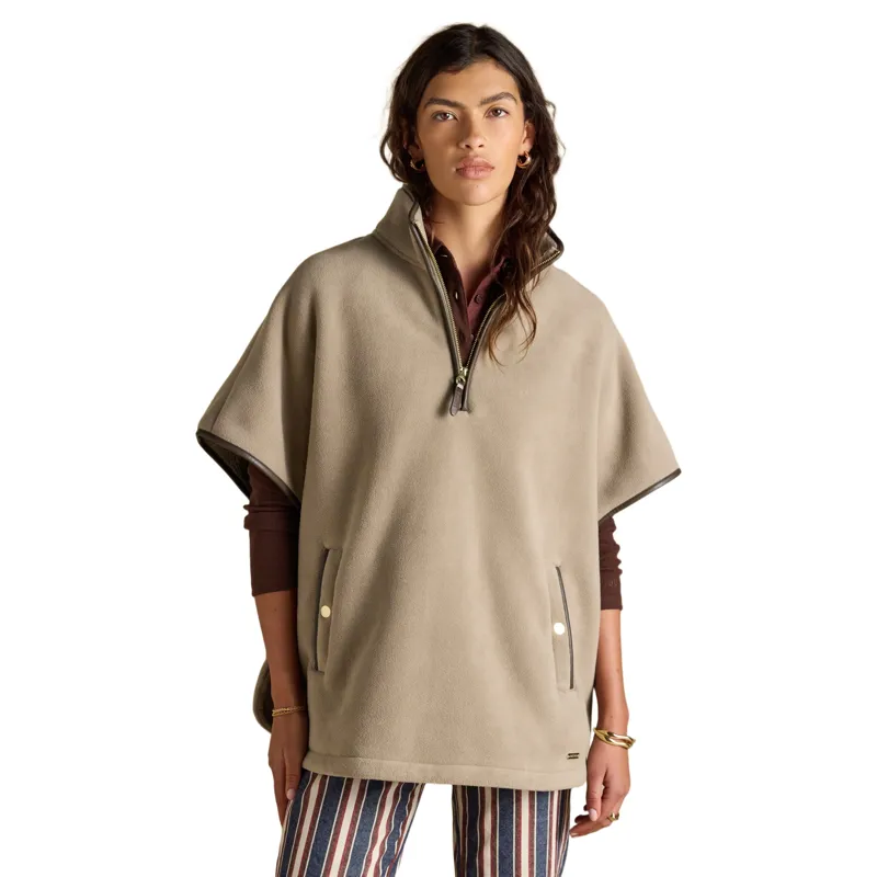 Joules Heritage Fleece Women's Short Cape - Mink Brown