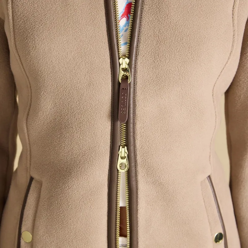 Joules Heritage Women's Full Zip Long Sleeve Fleece - Mink Brown-8