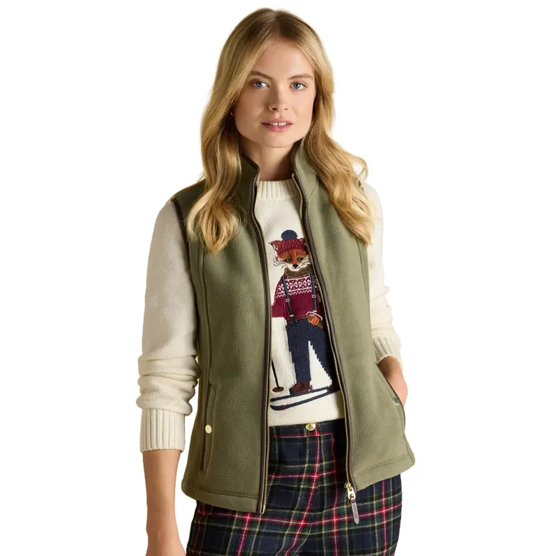 Joules Heritage Womens Fleece Vest - Light Green-2