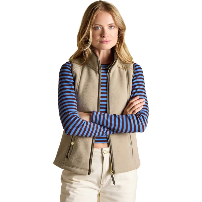 Joules Heritage Womens Fleece Vest - Mink Brown-5
