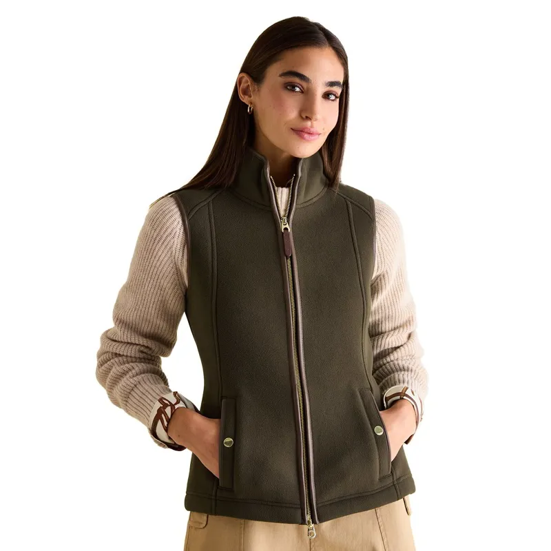 Joules Heritage Womens Fleece Vest - Green
