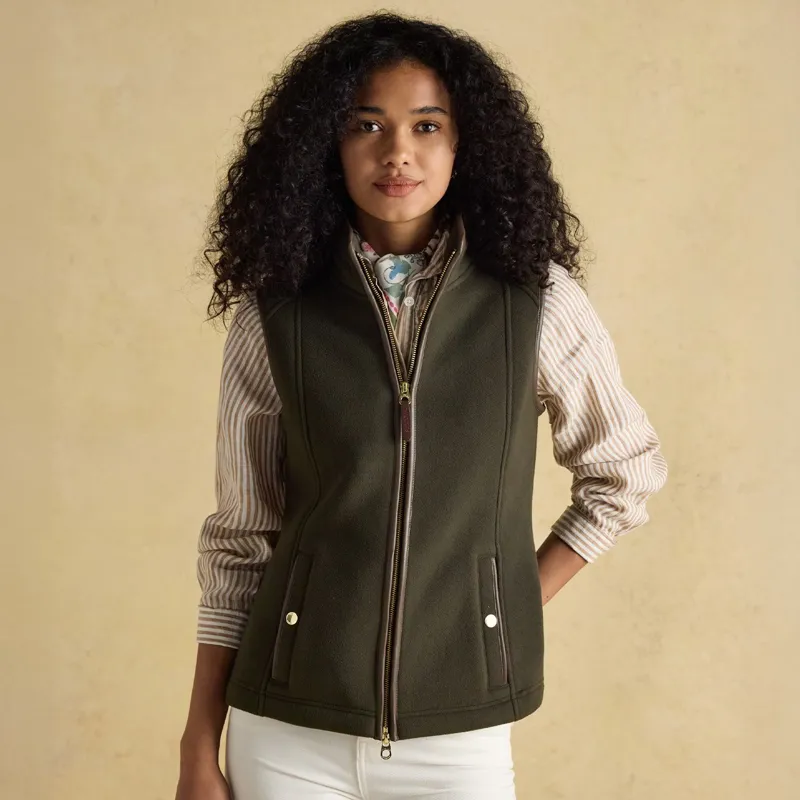 Joules Heritage Womens Fleece Vest - Green-3