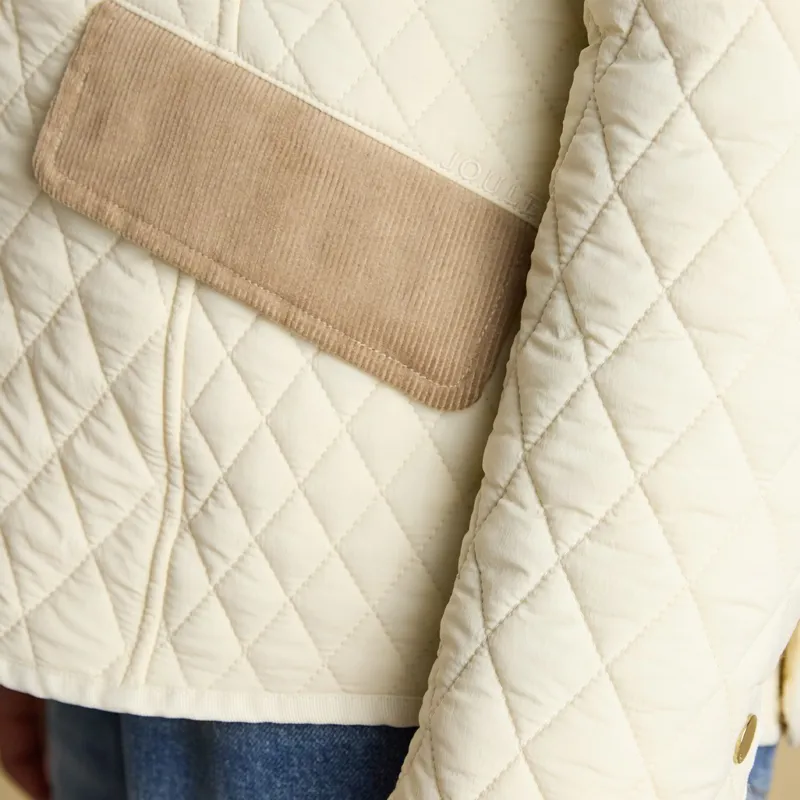 Joules Highclere Women's Diamond Quilted Jacket - Natural-5