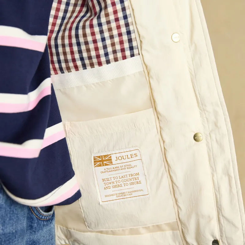 Joules Highclere Women's Diamond Quilted Jacket - Natural-7