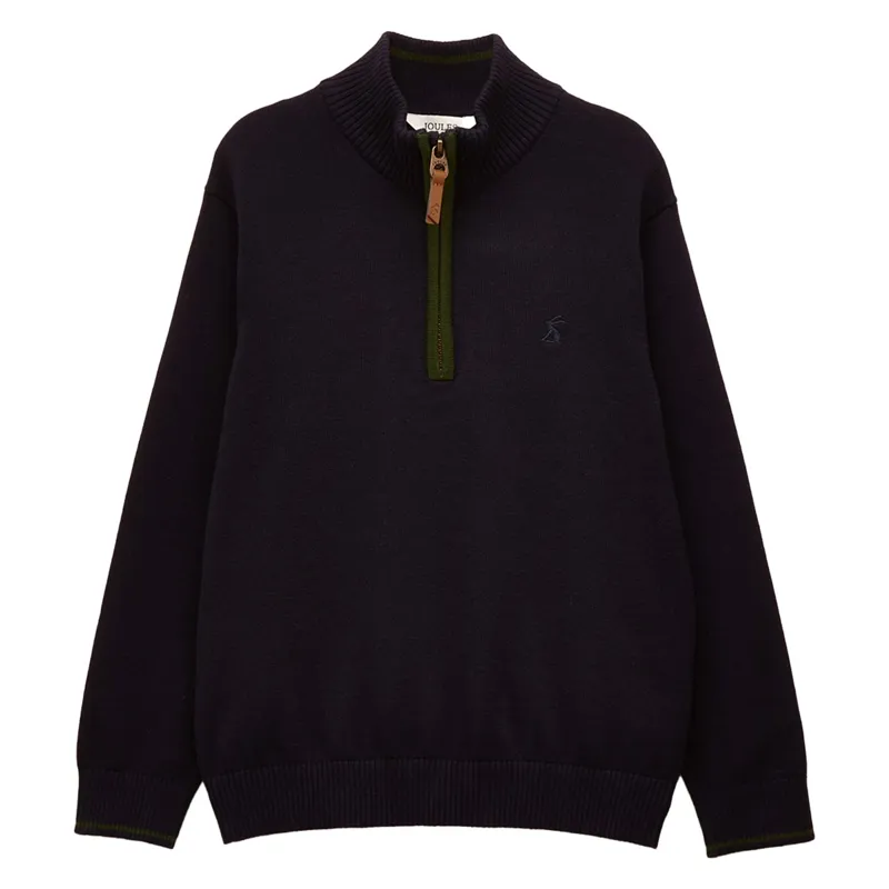 Joules Junior Hillside Mini Me 1/4 Zip Sweater - Navy