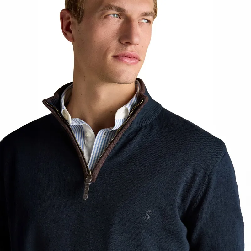 Joules Hillside Men's 1/4 Zip Sweatshirt - Navy/Blue-4