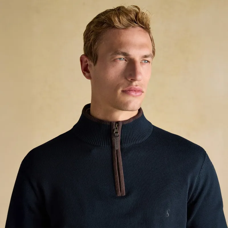 Joules Hillside Men's 1/4 Zip Sweatshirt - Navy/Blue-3