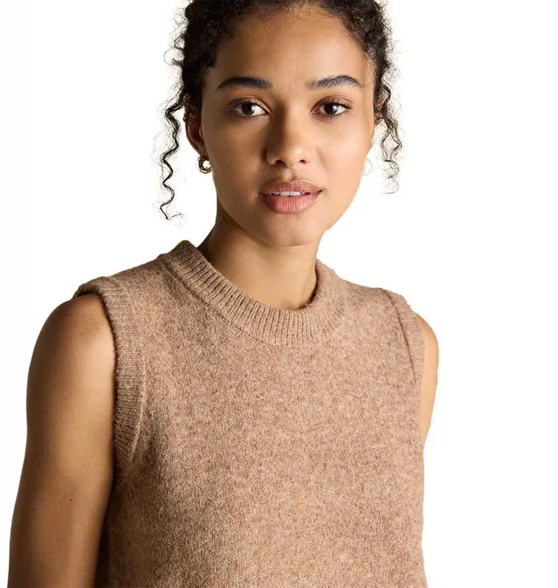 Joules Holly Womens Knit Vest - Tan-5