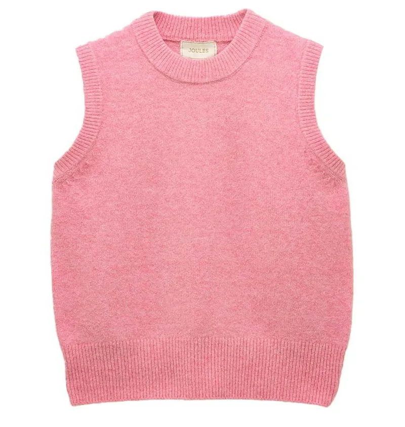 Joules Holly Womens Knit Vest - Pink-3